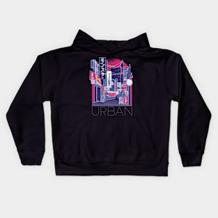 Japanese city street Kids Hoodie